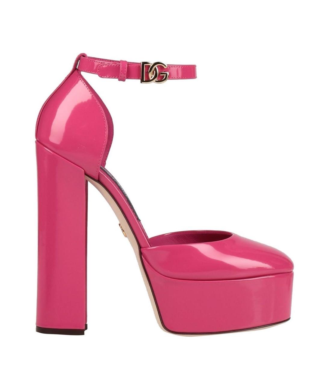 DOLCE&GABBANA Розовые туфли из лакированной кожи, фото 3