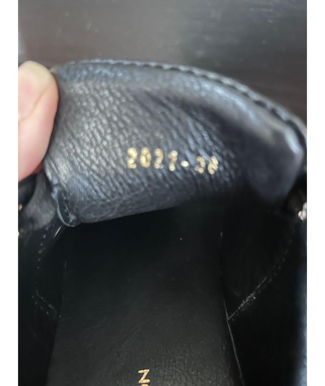 LOUIS VUITTON Черные кожаные кеды, фото 3