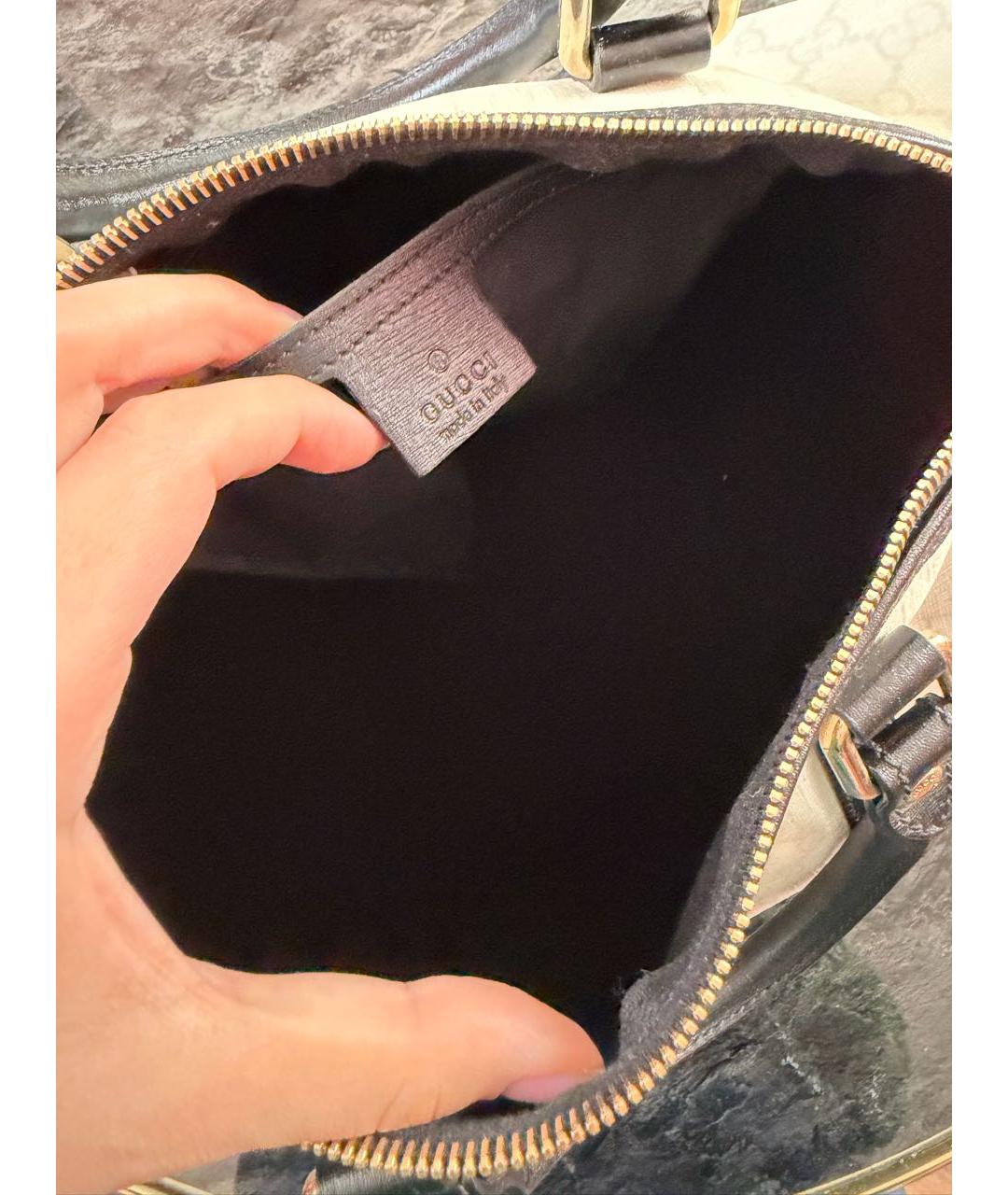 GUCCI Белая кожаная сумка с короткими ручками, фото 5