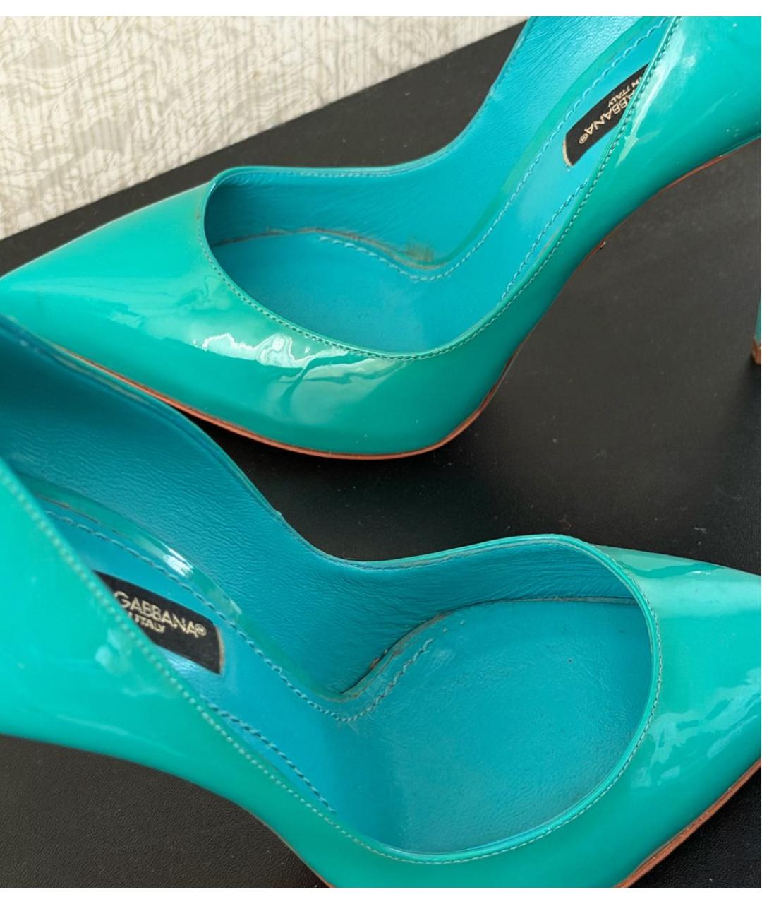 DOLCE&GABBANA Бирюзовые туфли, фото 6