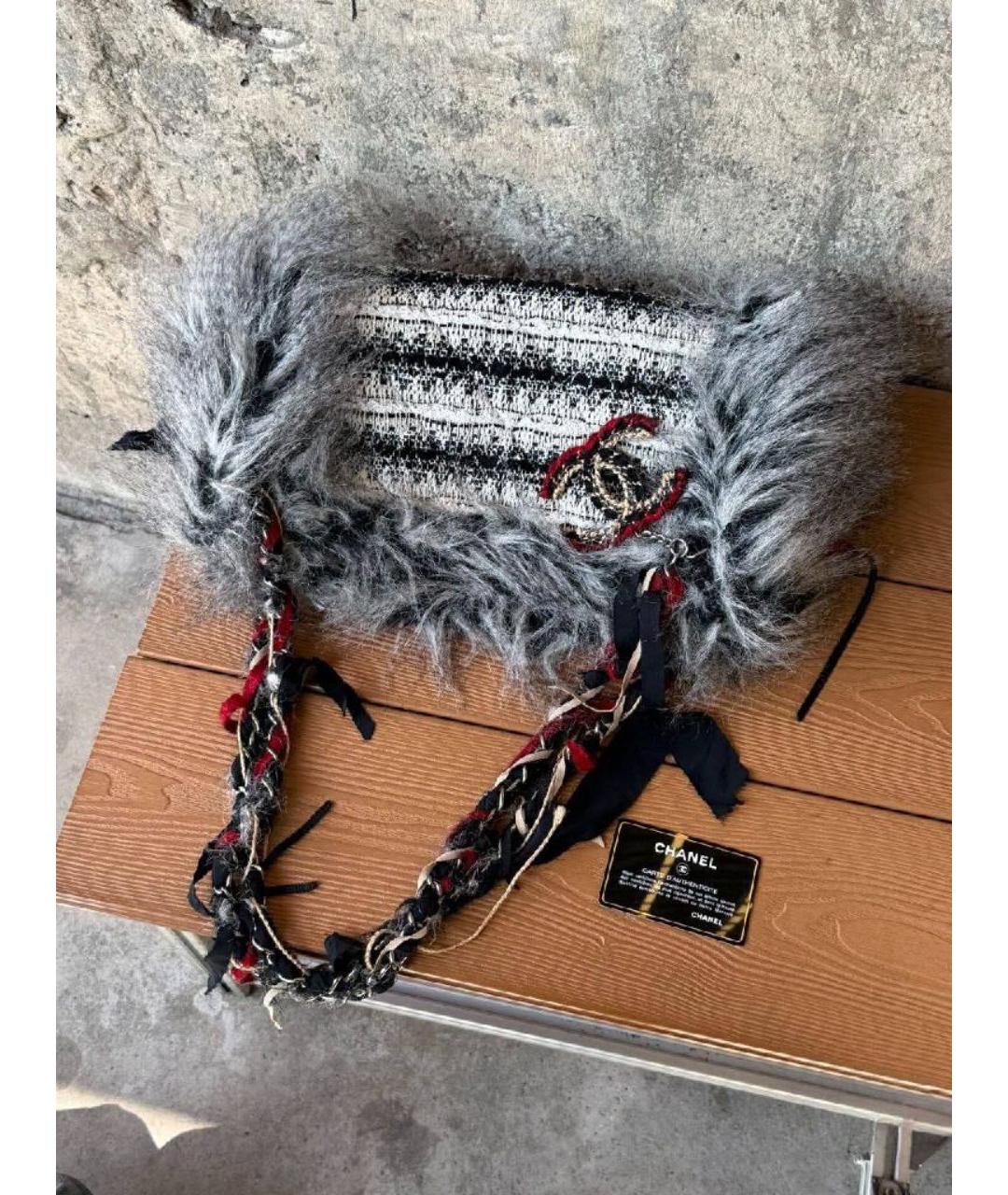 CHANEL Серая твидовая сумка тоут, фото 2