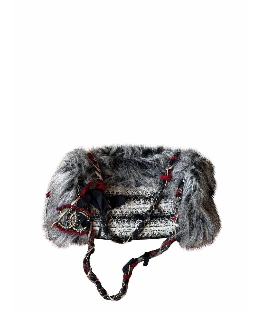 CHANEL Серая твидовая сумка тоут, фото 1