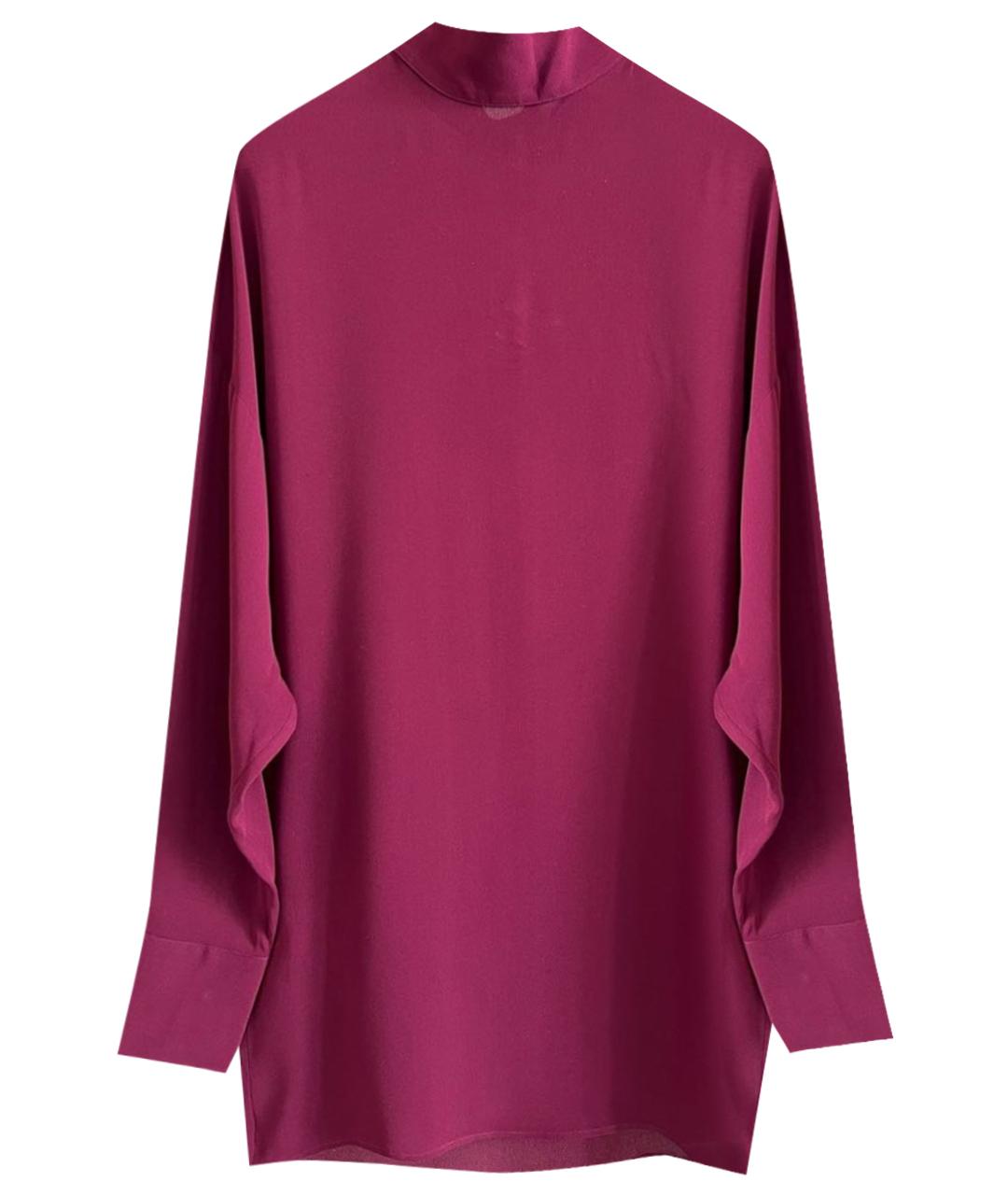 VALENTINO Бордовая шелковая блузы, фото 1