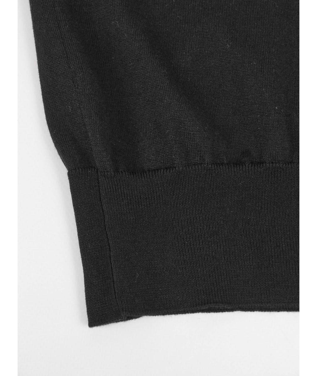 BRUNELLO CUCINELLI Черное хлопковое поло с коротким рукавом, фото 7