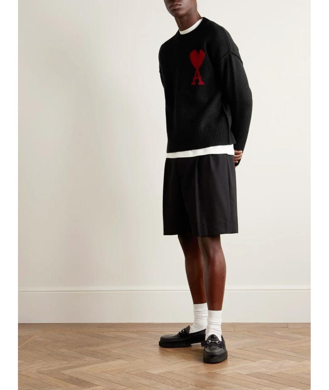 Ami Paris Черный шерстяной джемпер / свитер, фото 6