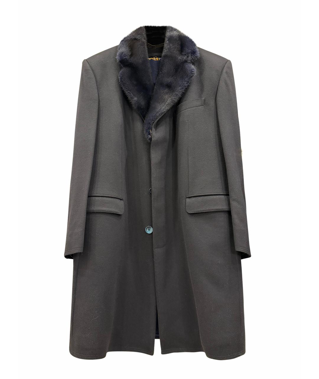 ZILLI Темно-синее кашемировое пальто, фото 1