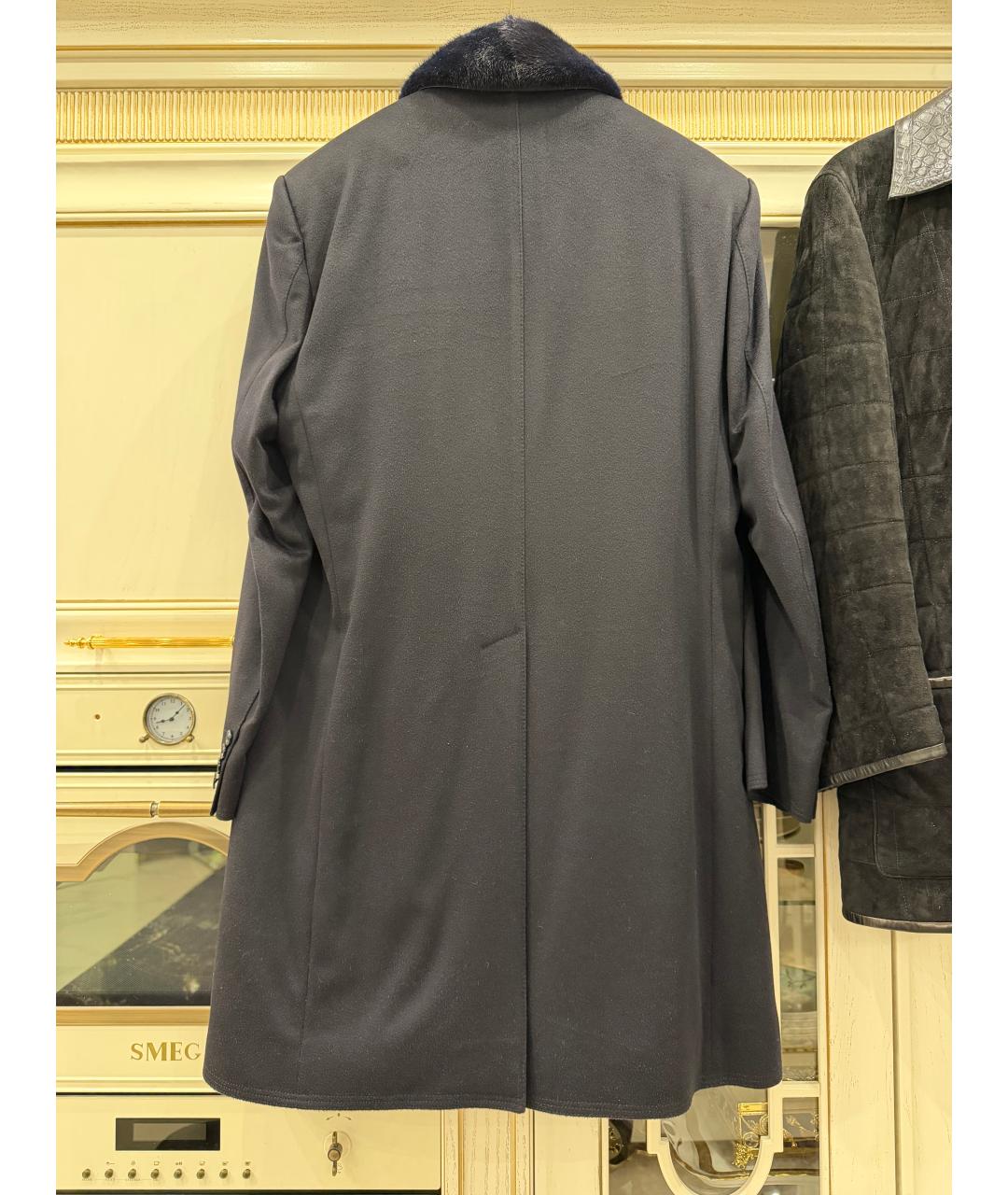 ZILLI Темно-синее кашемировое пальто, фото 2