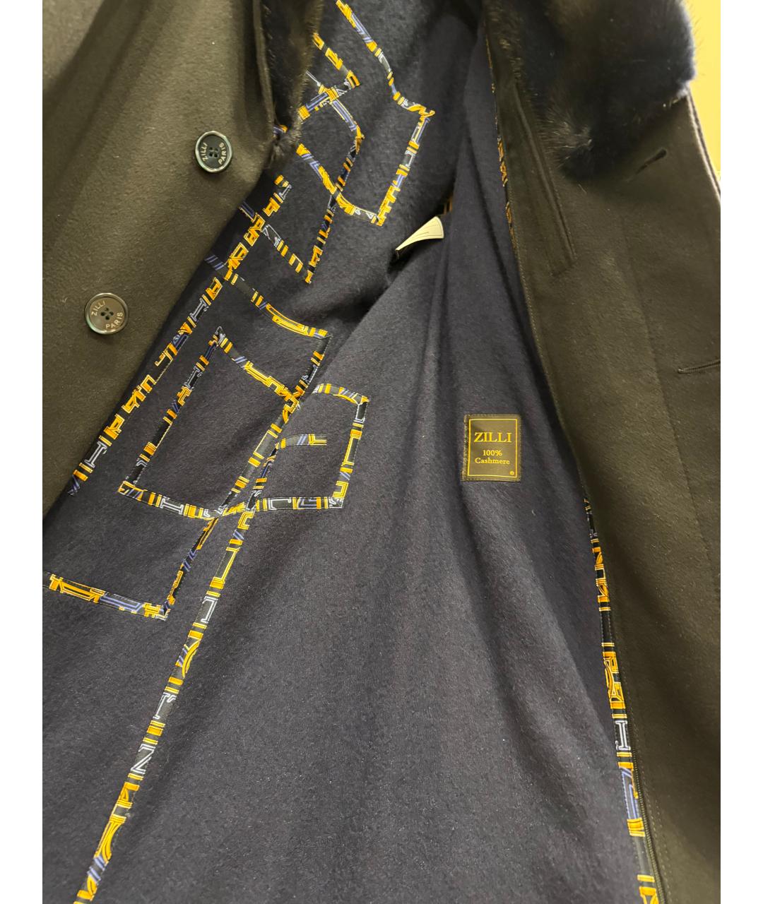 ZILLI Темно-синее кашемировое пальто, фото 4