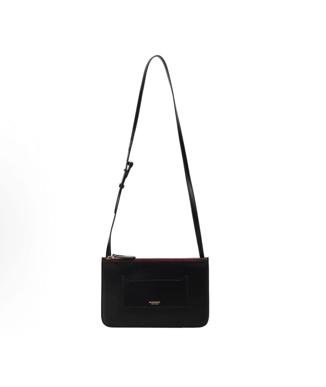 BURBERRY Черная кожаная сумка через плечо, фото 9
