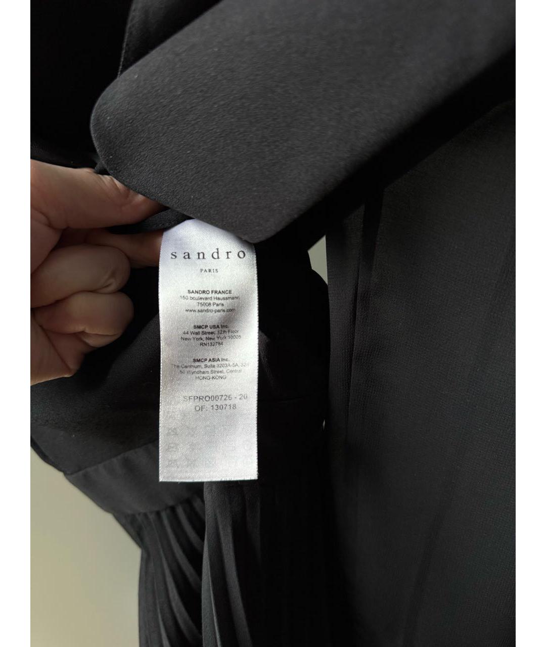 SANDRO Черное повседневное платье, фото 4