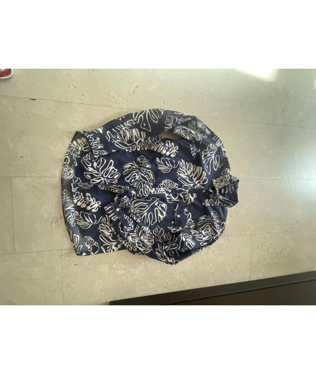 DOLCE&GABBANA Синяя хлопковая кэжуал рубашка, фото 6