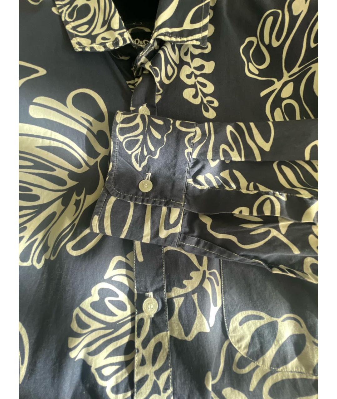 DOLCE&GABBANA Синяя хлопковая кэжуал рубашка, фото 4