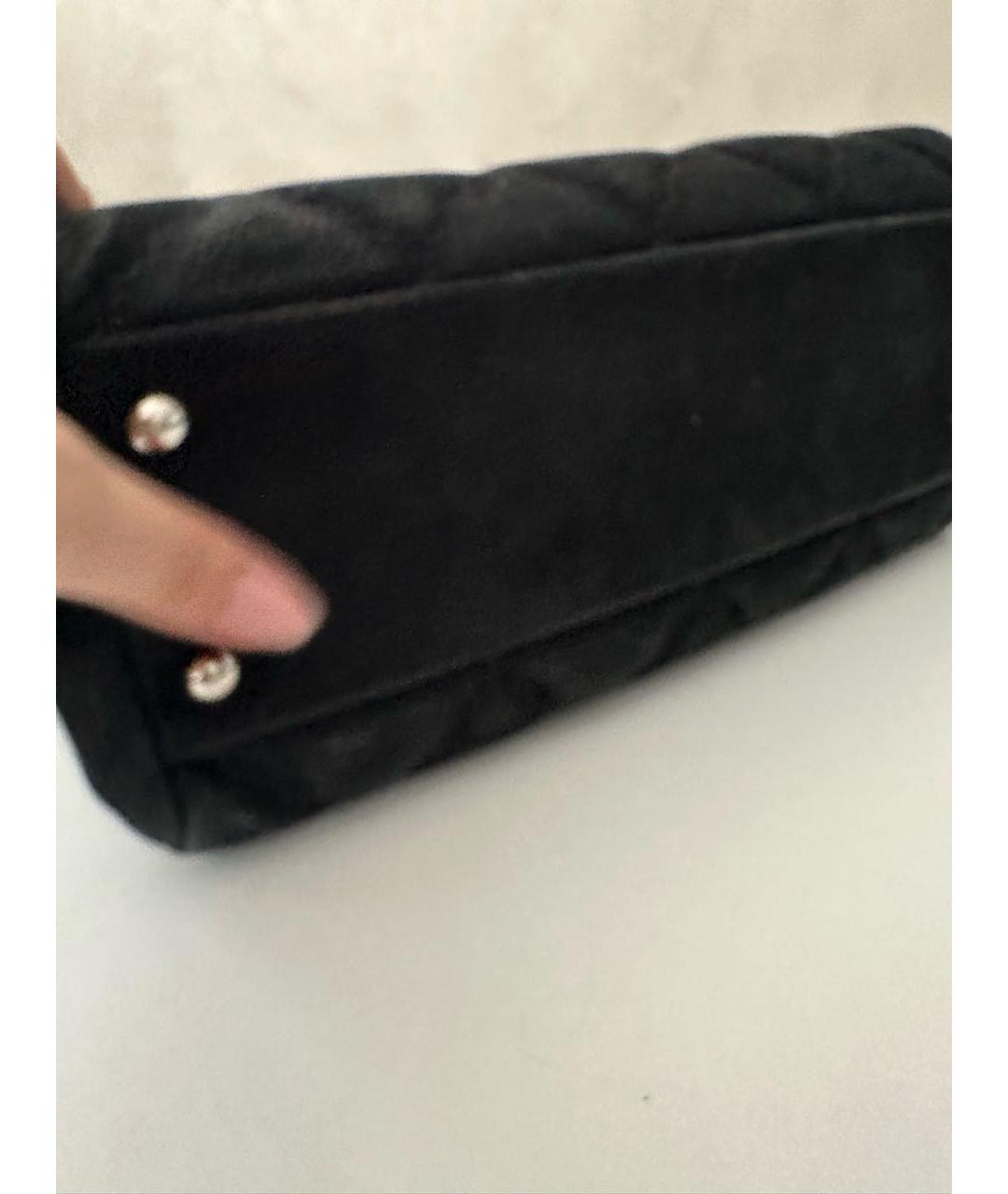 CHANEL Черная замшевая сумка тоут, фото 7