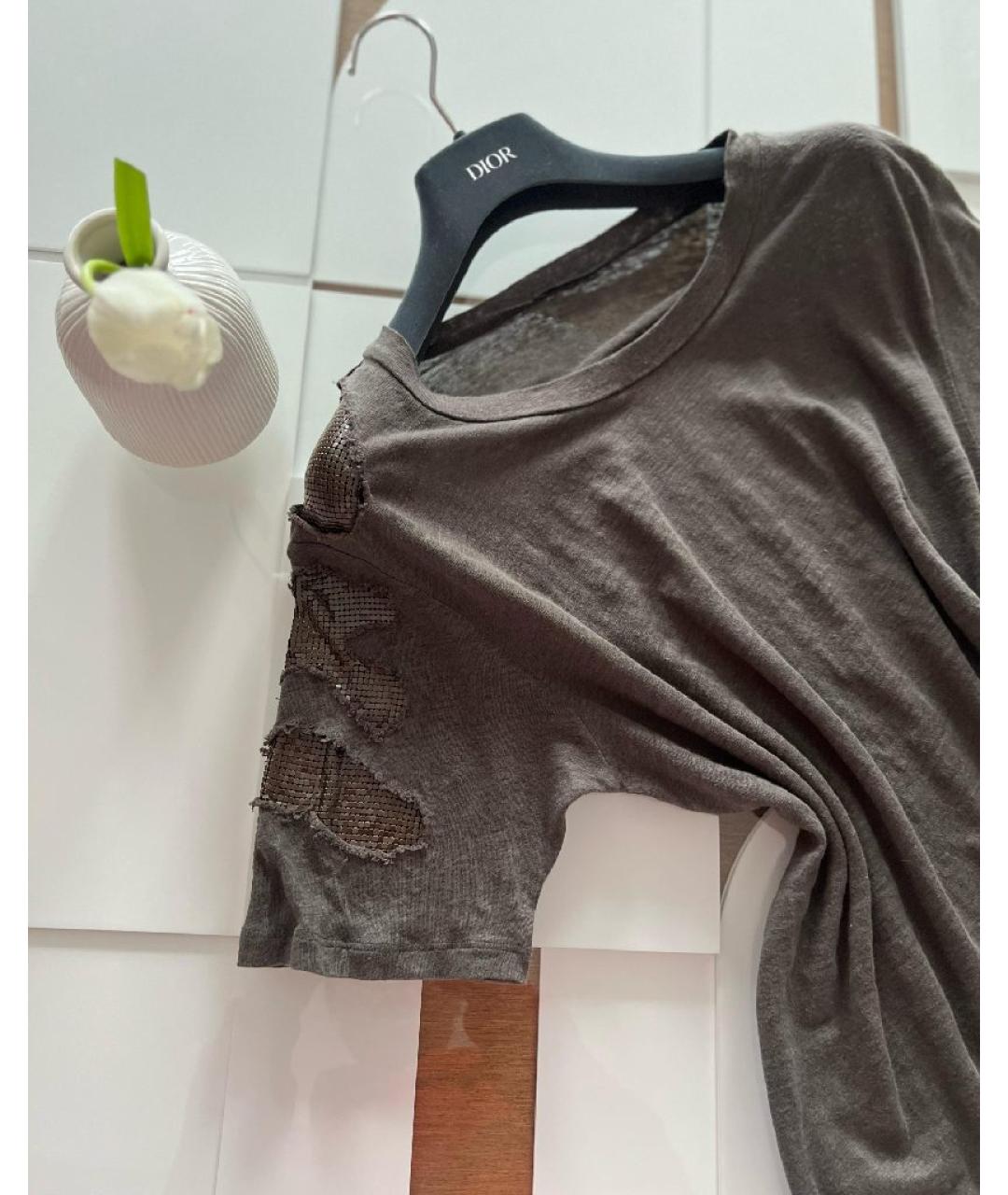 BALMAIN Антрацитовая футболка, фото 3