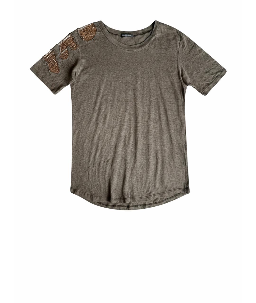 BALMAIN Антрацитовая футболка, фото 1