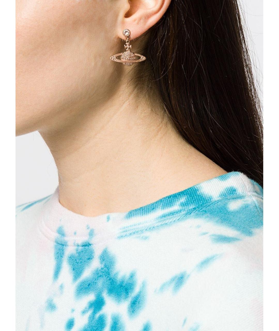 VIVIENNE WESTWOOD Розовые латунные серьги, фото 2