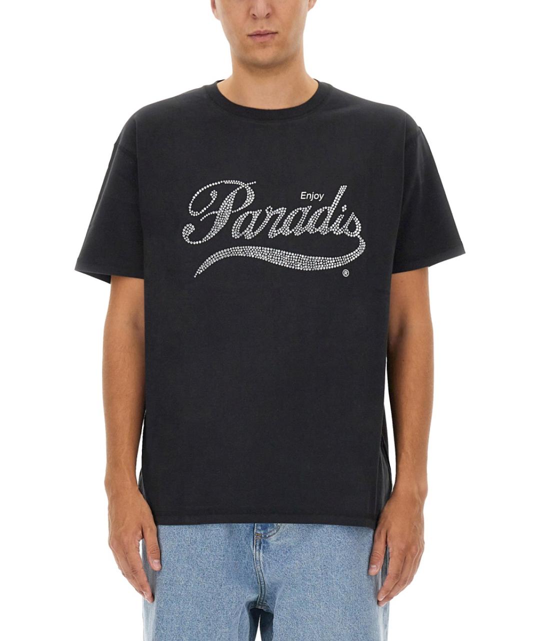 3.PARADIS Черная хлопковая футболка, фото 5