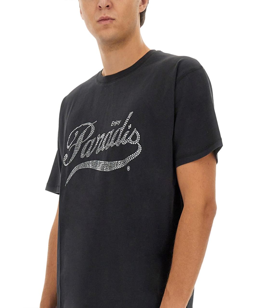 3.PARADIS Черная хлопковая футболка, фото 4