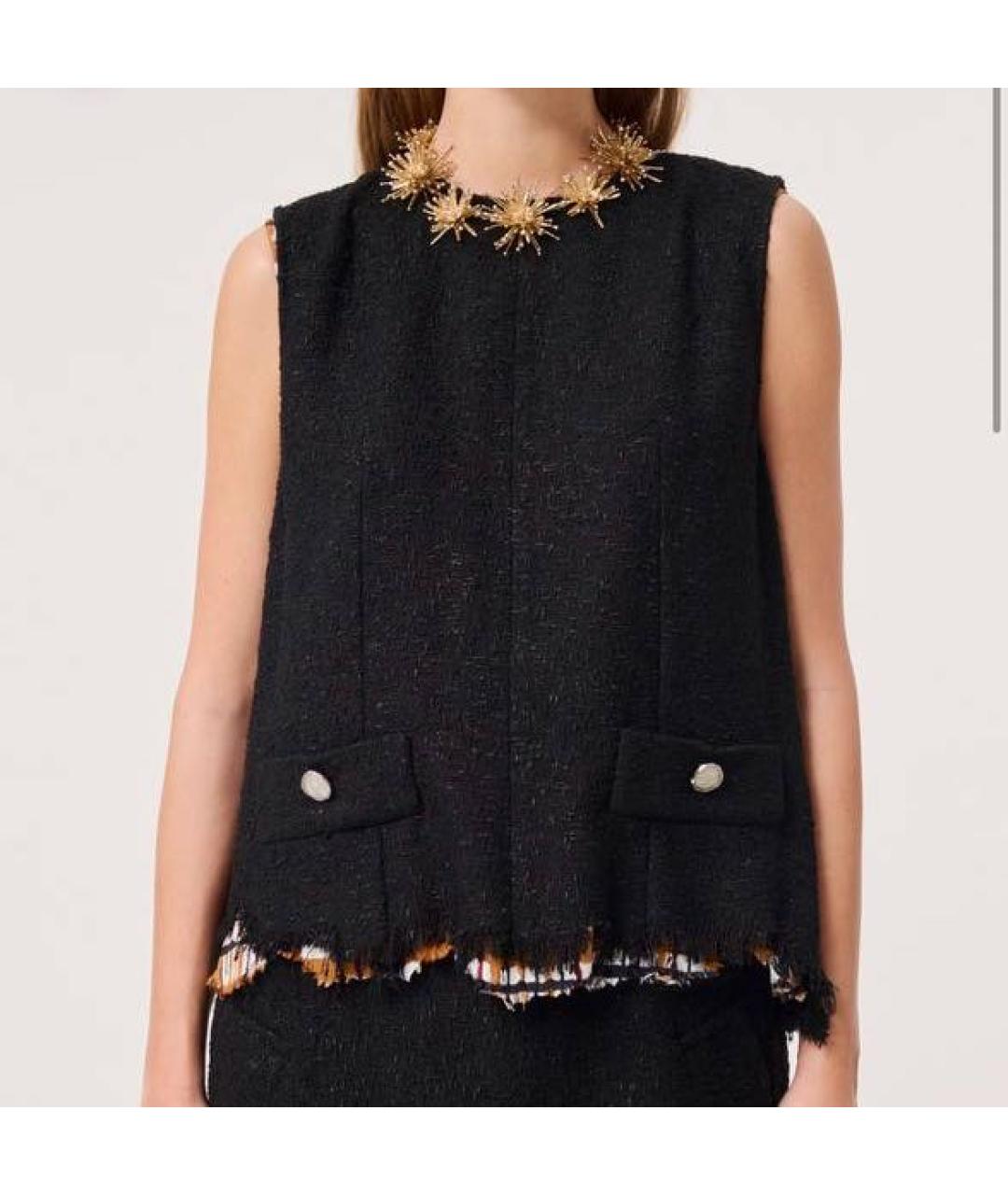 CHANEL Черная хлопковая майка, фото 4