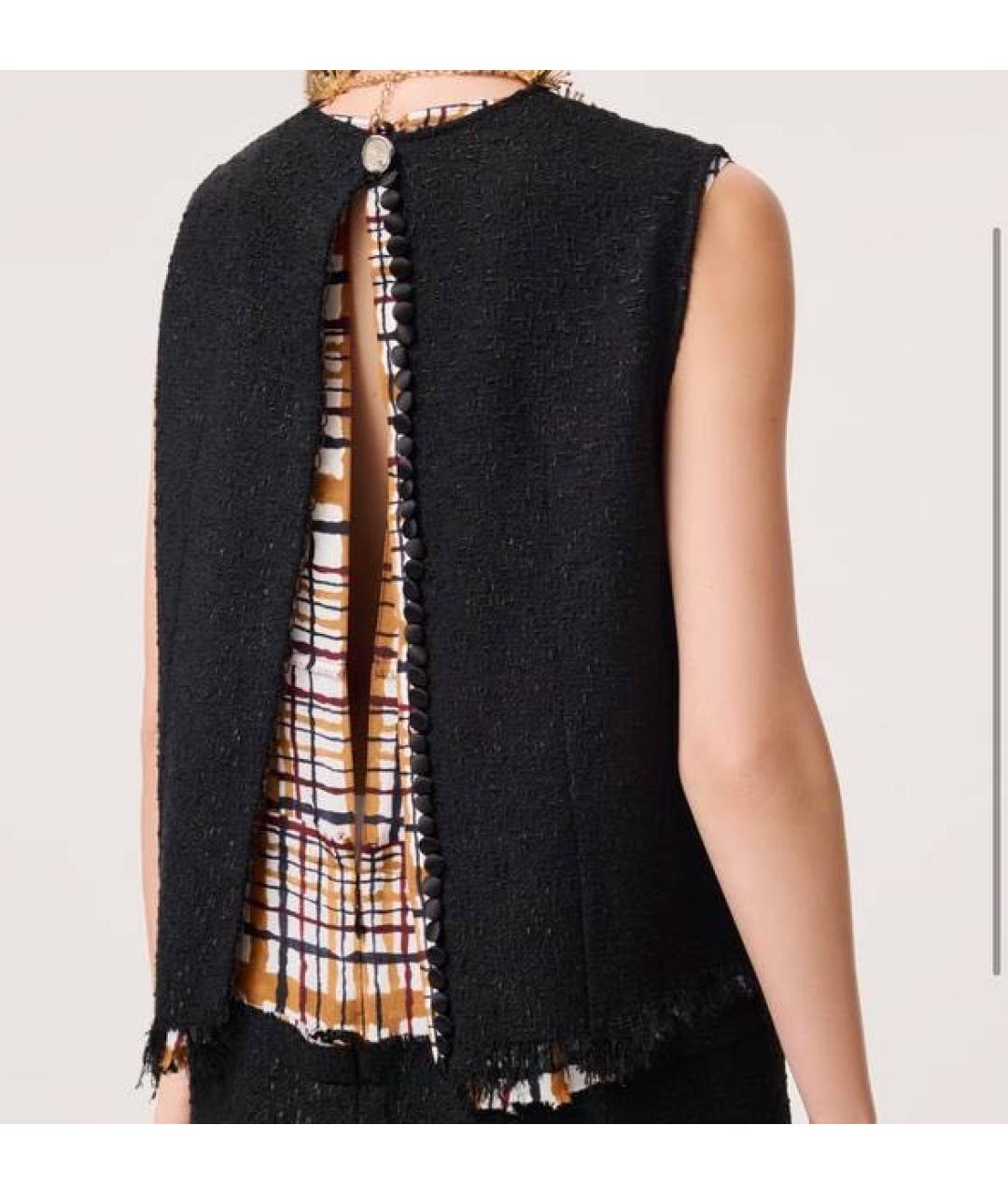 CHANEL Черная хлопковая майка, фото 2