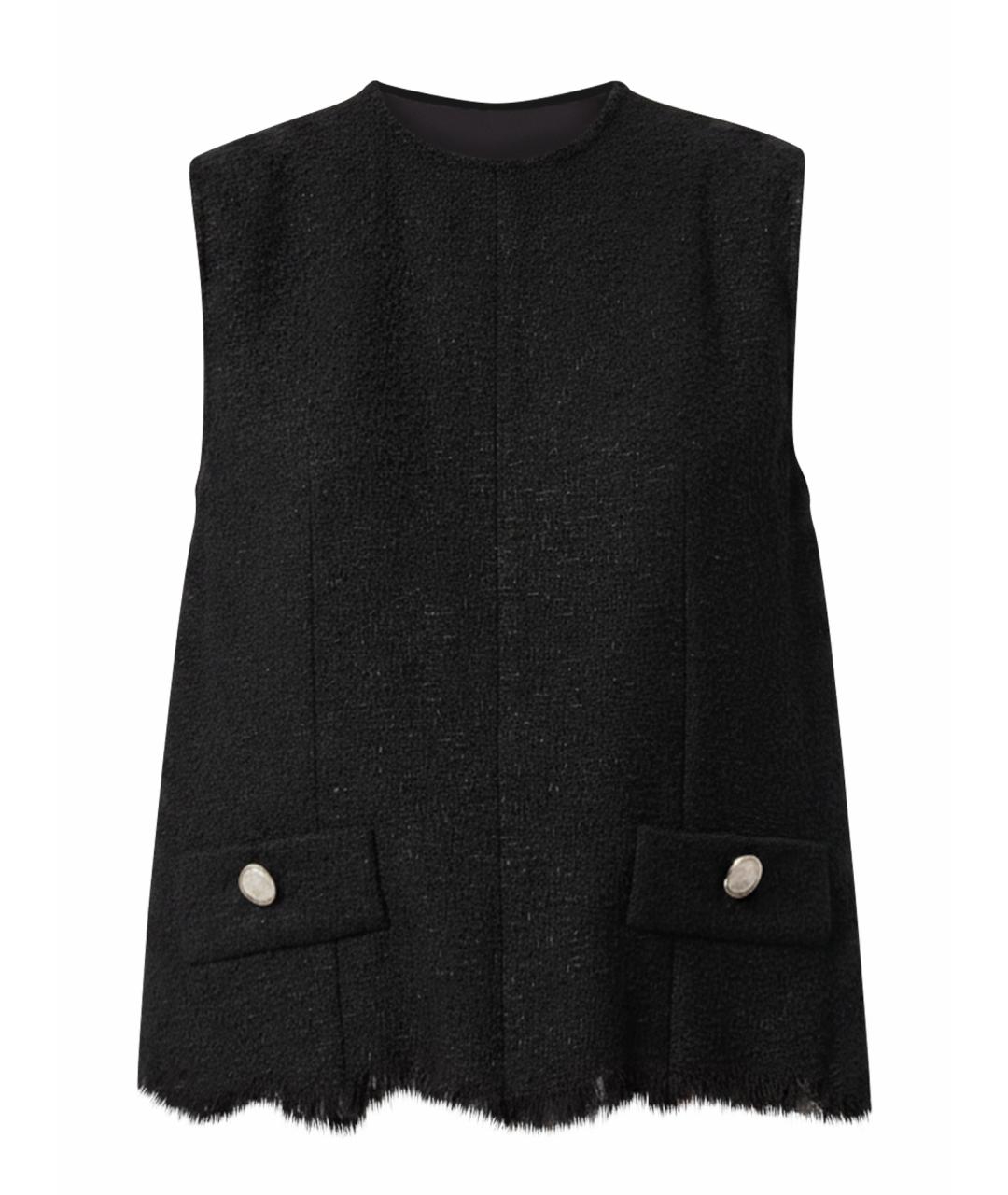 CHANEL Черная хлопковая майка, фото 1