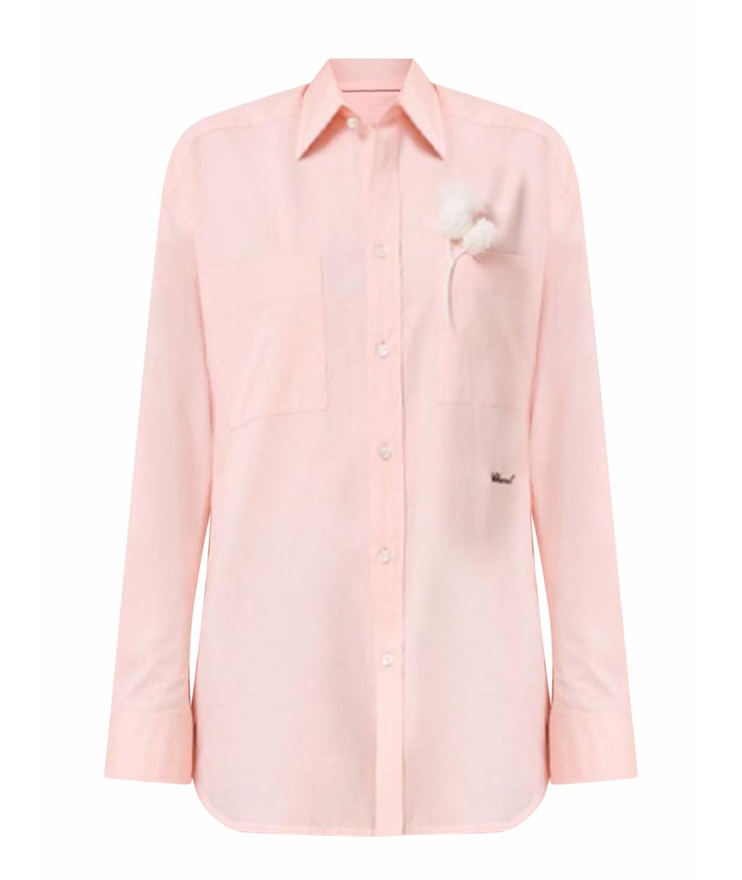 CHANEL Розовая хлопковая рубашка, фото 1