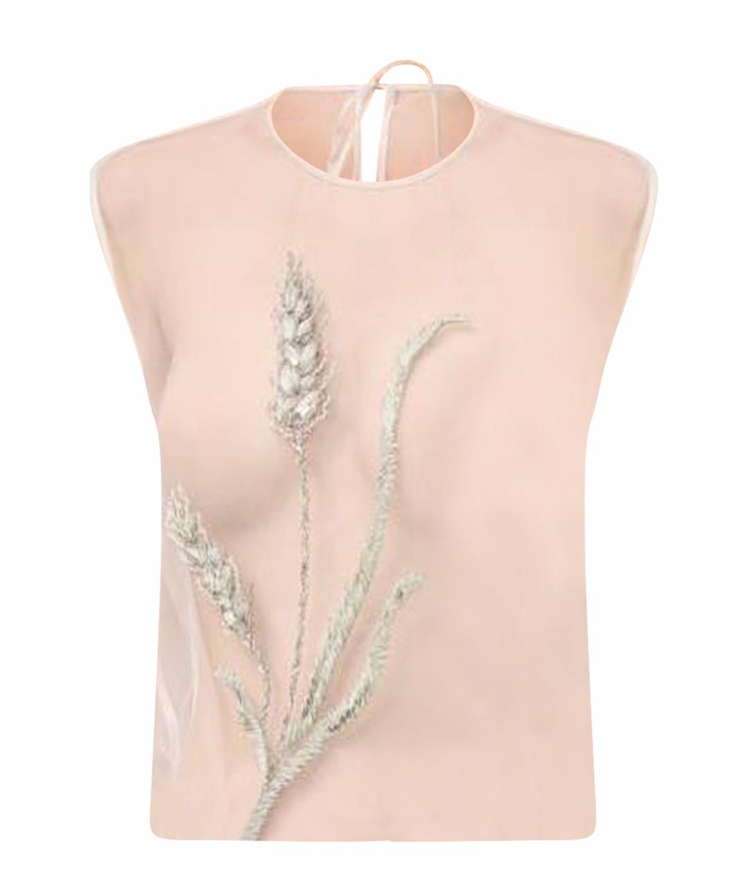 CHANEL Бежевая шелковая майка, фото 1