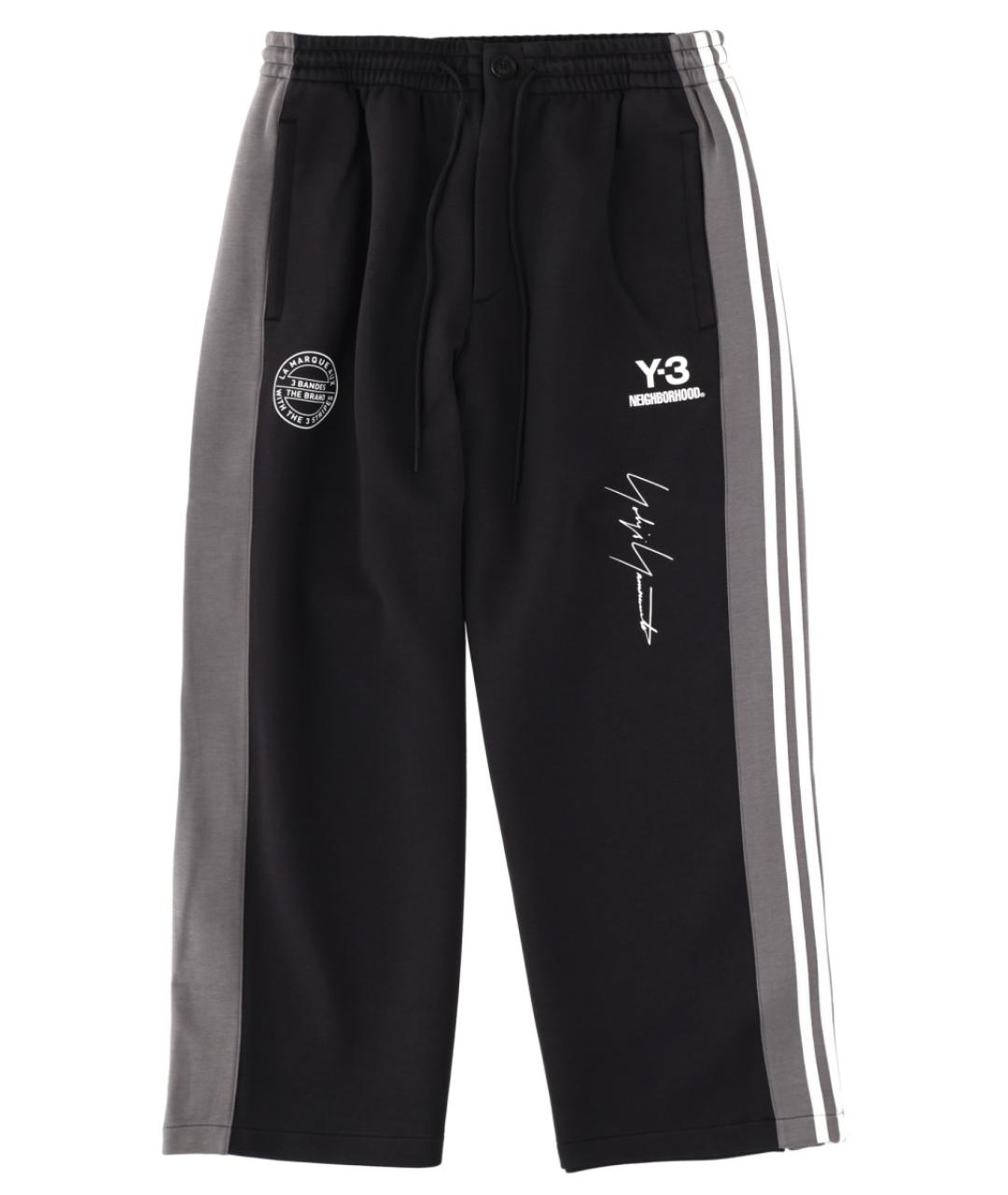 Y-3 Черные хлопковые прямые брюки, фото 1