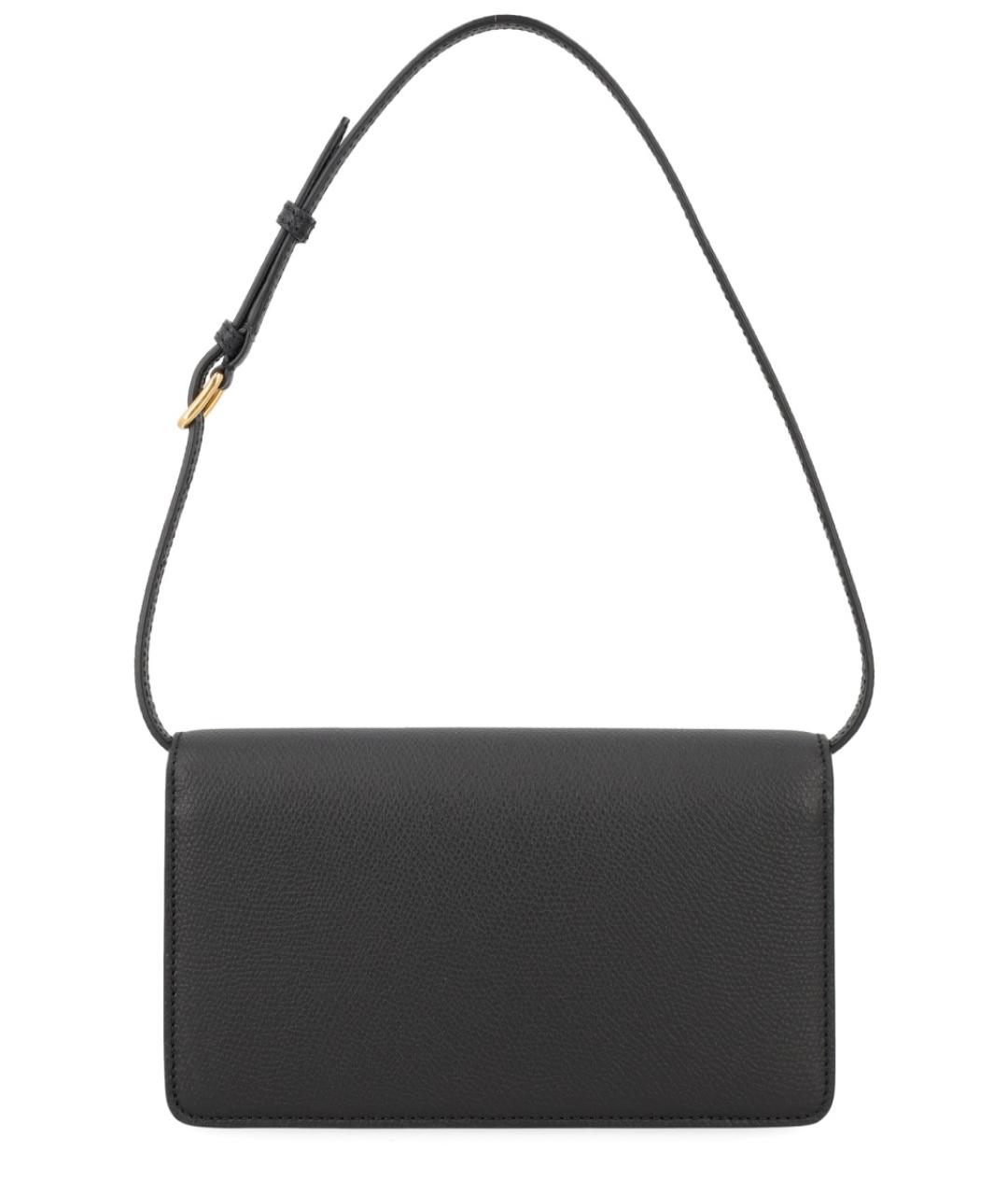 VALENTINO Черная кожаная сумка через плечо, фото 2