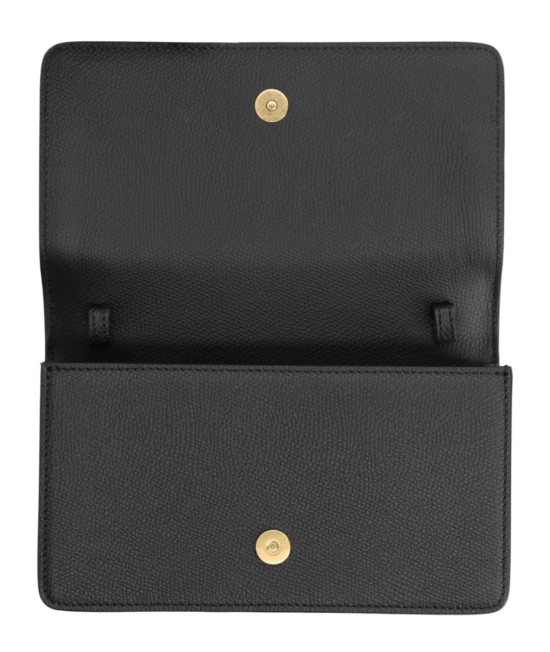 VALENTINO Черная кожаная сумка через плечо, фото 4