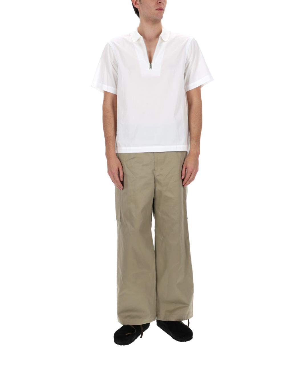 SACAI Бежевые хлопковые повседневные брюки, фото 2