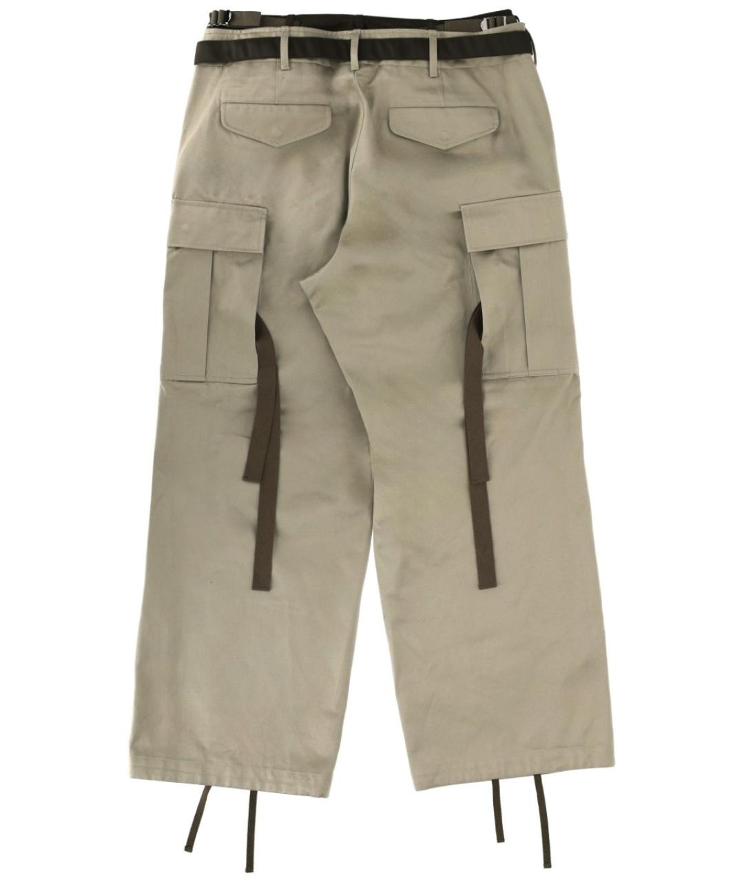 SACAI Бежевые хлопковые повседневные брюки, фото 6