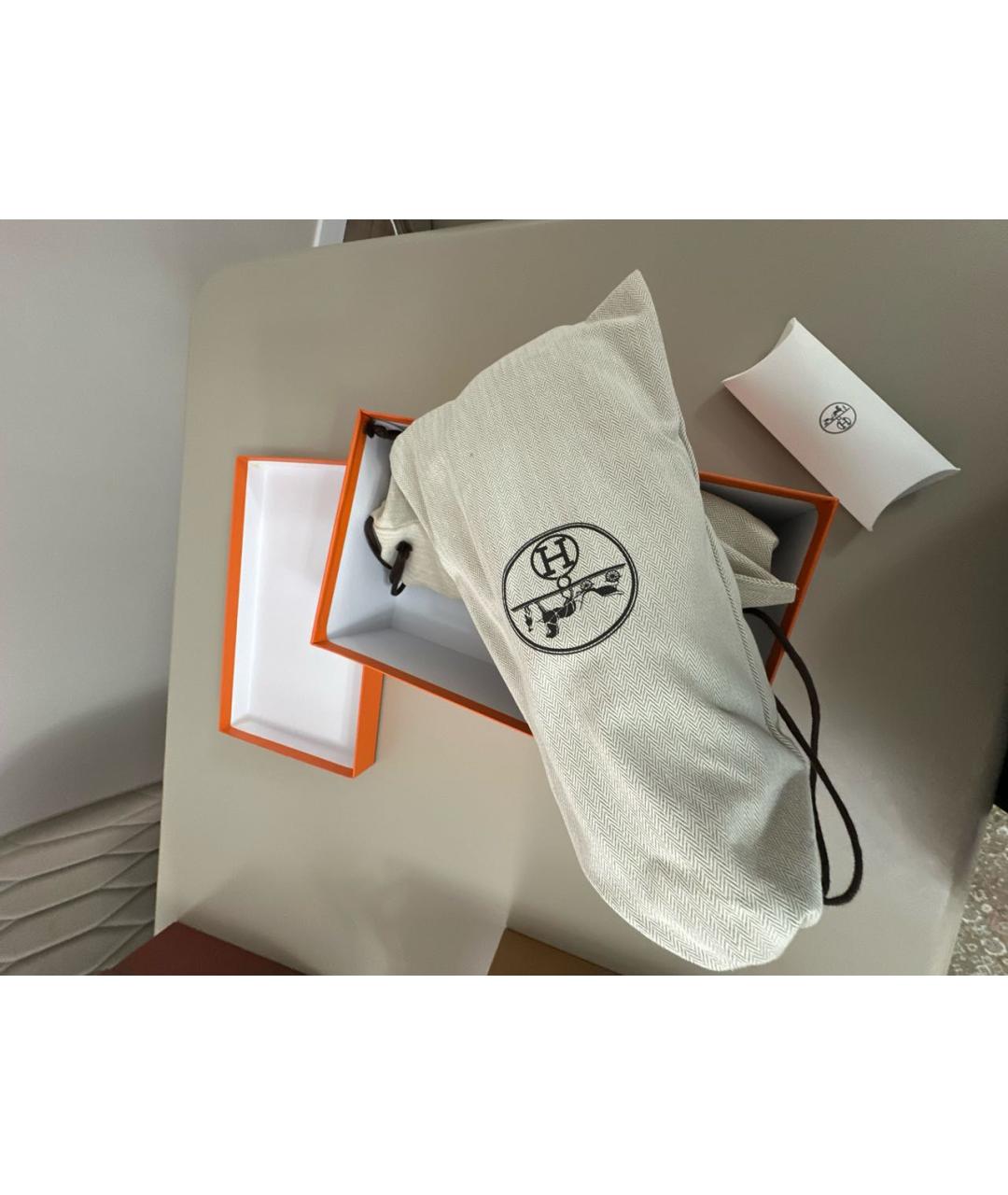 HERMES Черные замшевые высокие кроссовки / кеды, фото 6