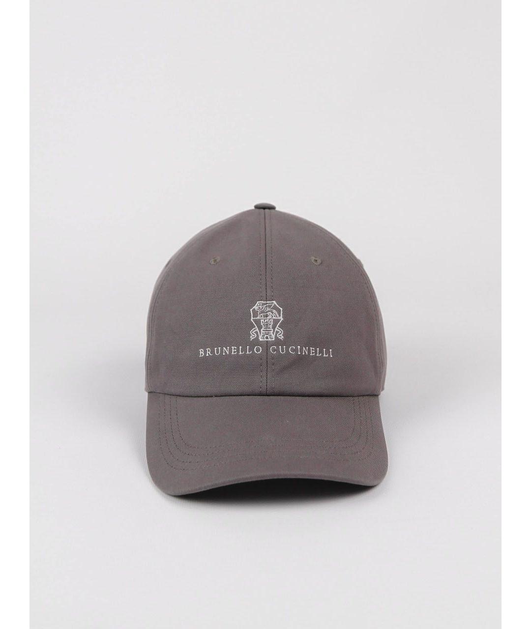 BRUNELLO CUCINELLI Коричневая хлопковая кепка/бейсболка, фото 9
