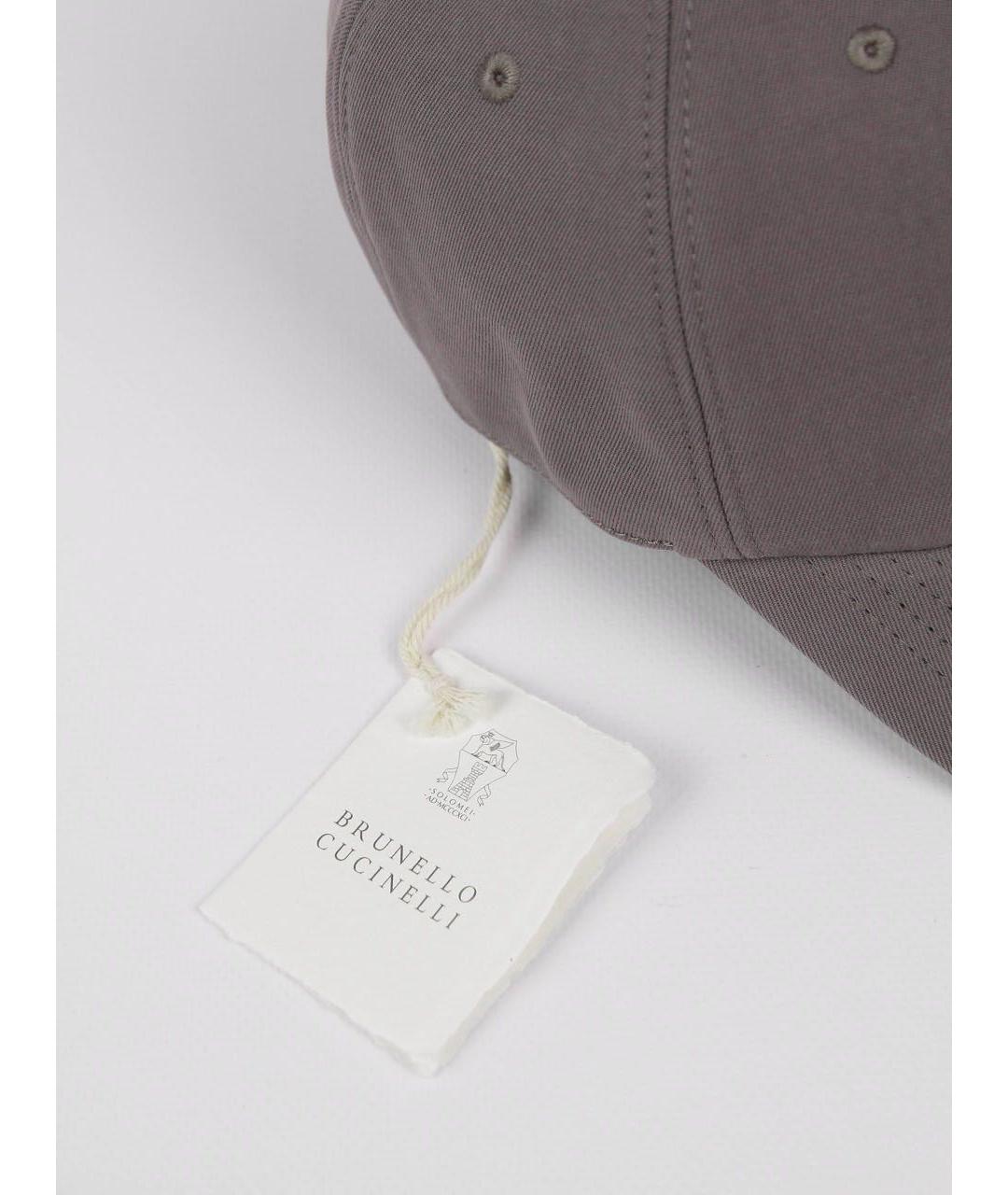 BRUNELLO CUCINELLI Коричневая хлопковая кепка/бейсболка, фото 6