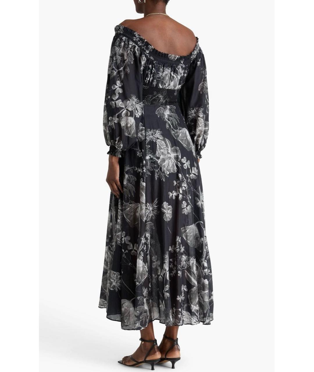 CHARO RUIZ Черное хлопковое коктейльное платье, фото 3