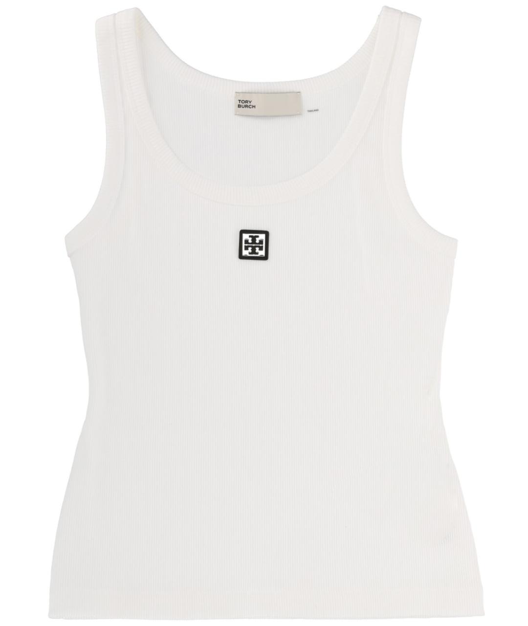 TORY BURCH Белая хлопковая майка, фото 1