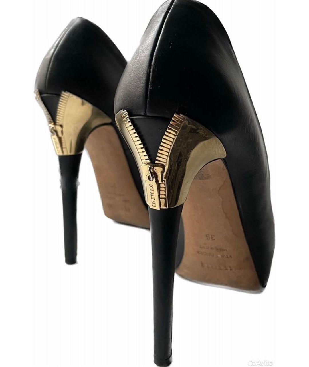 LE SILLA Черные кожаные туфли, фото 4