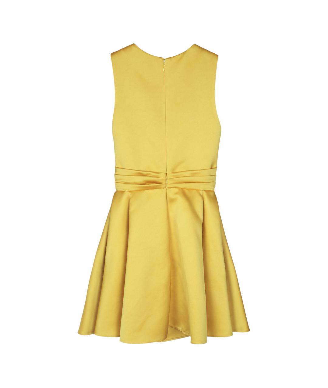ELISABETTA FRANCHI Желтое полиэстеровое платье, фото 2