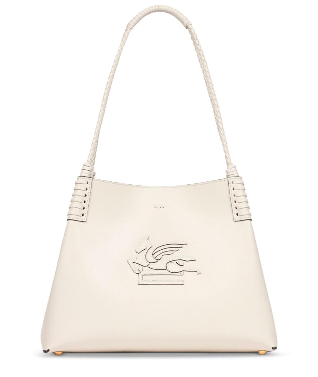 ETRO Белая кожаная сумка тоут, фото 1