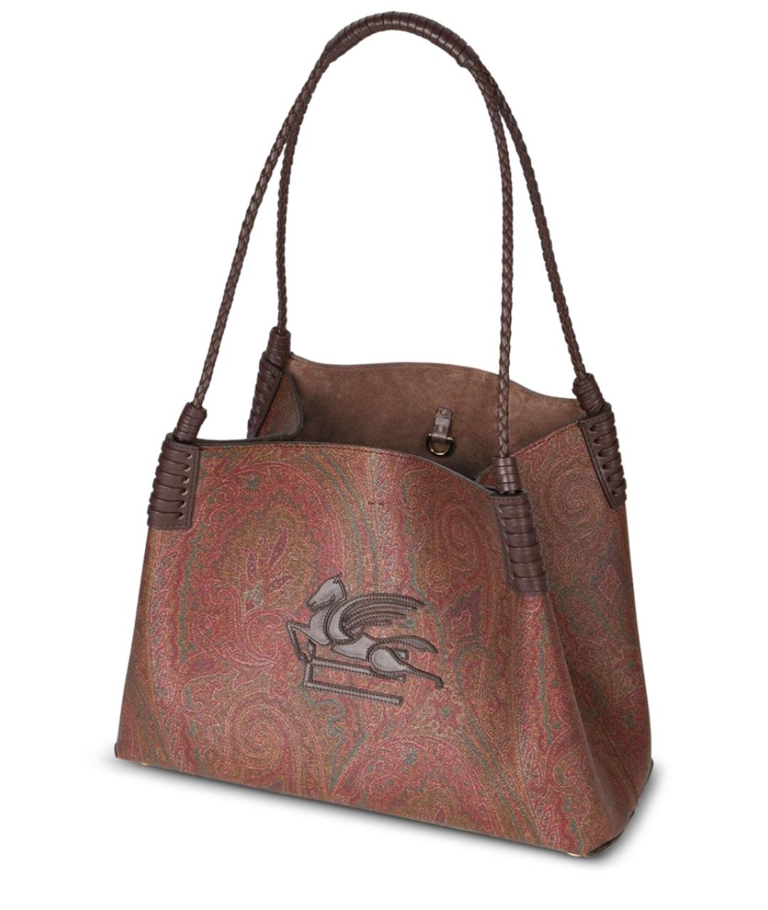 ETRO Коричневая кожаная сумка тоут, фото 3