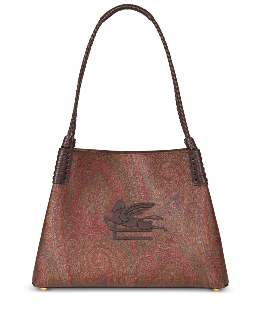 ETRO Коричневая кожаная сумка тоут, фото 1