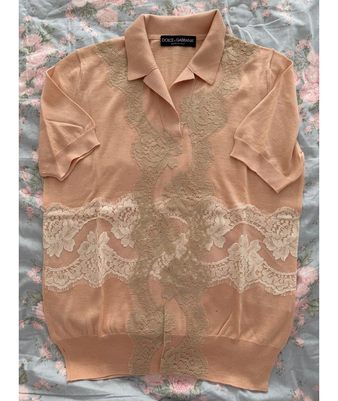 DOLCE&GABBANA Бежевый кашемировый джемпер / свитер, фото 5
