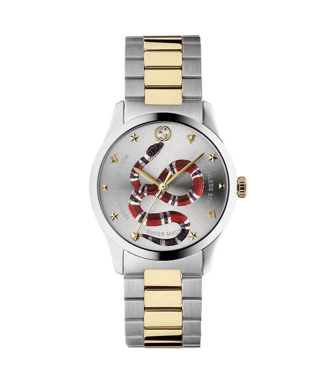 GUCCI Серебряные стальные часы, фото 4