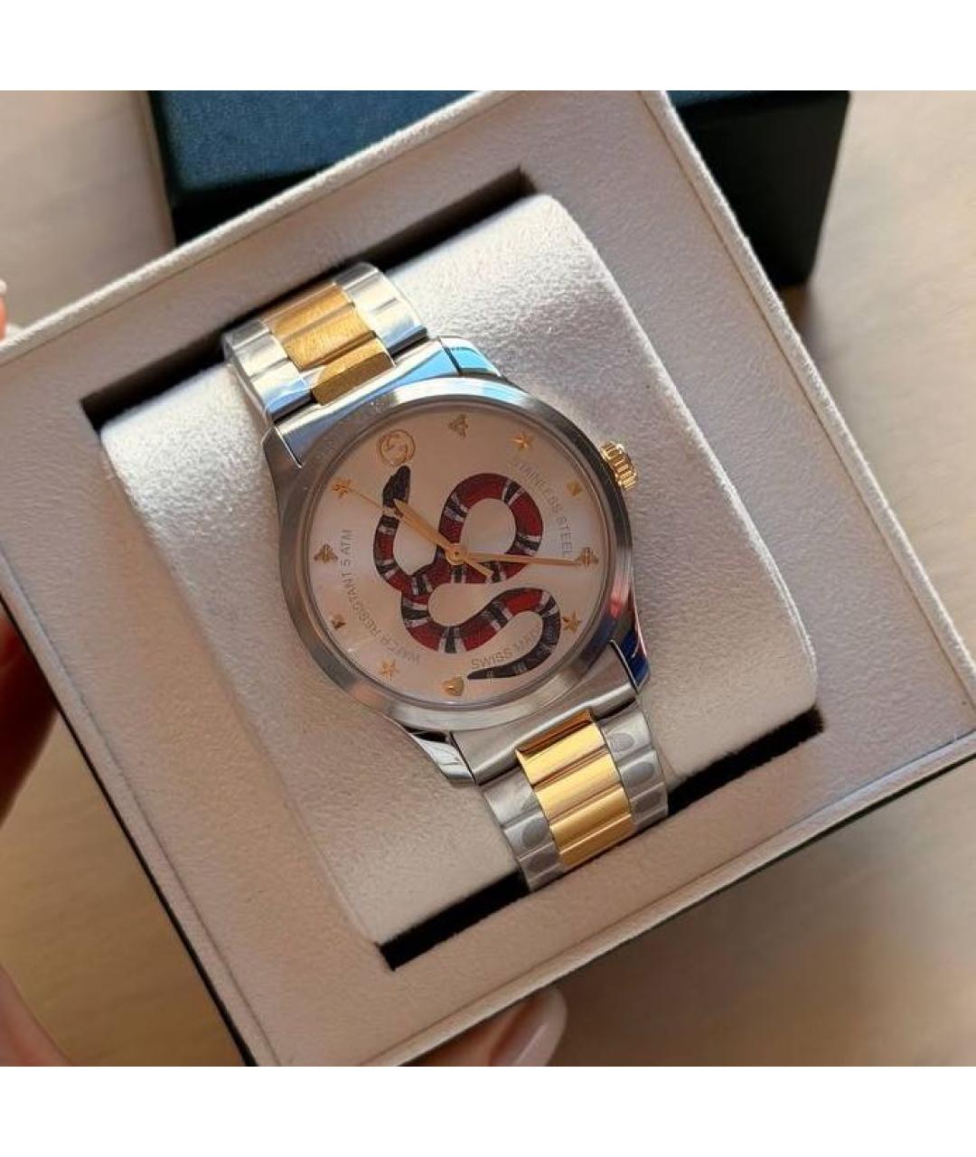 GUCCI Серебряные стальные часы, фото 2