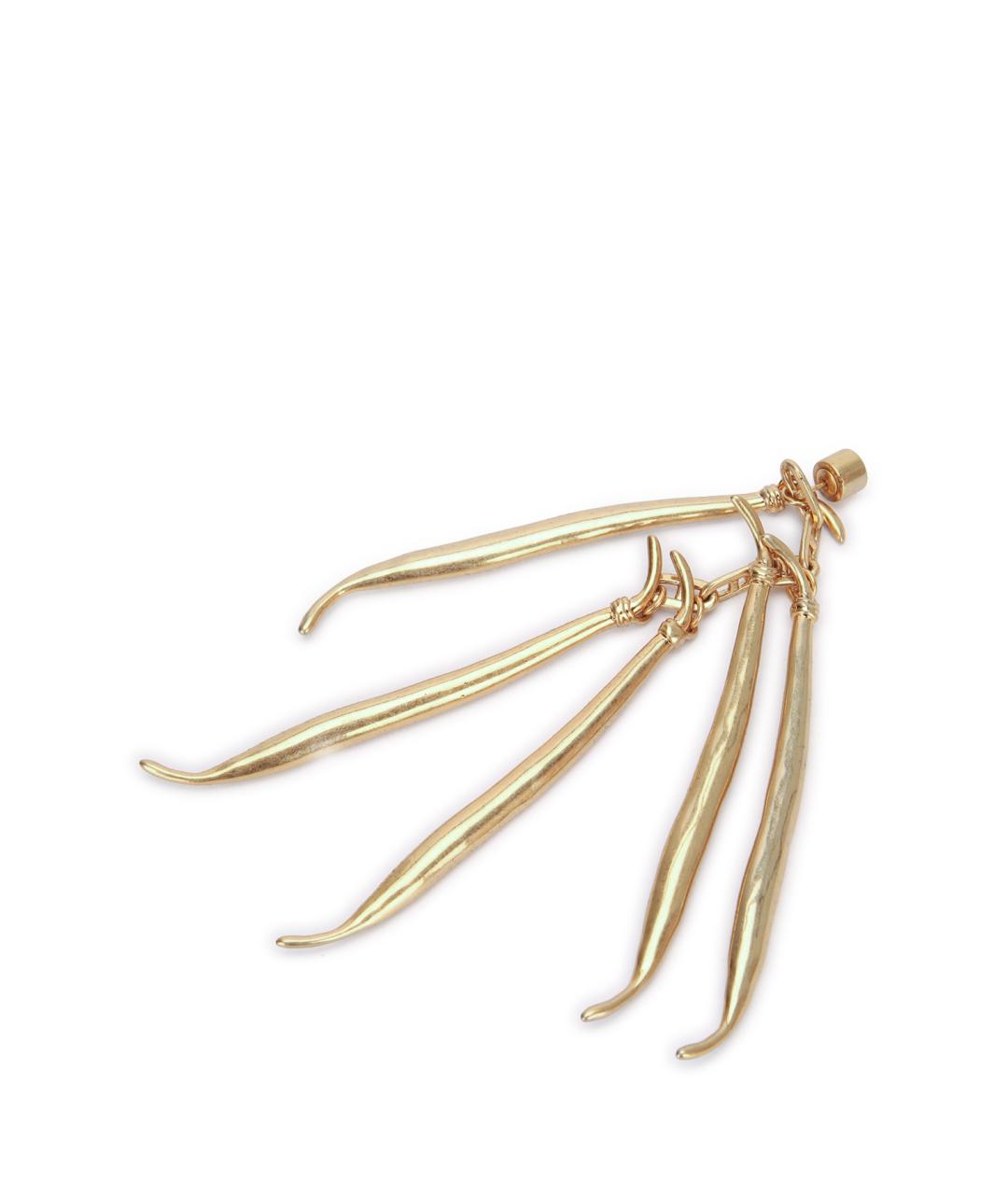 JACQUEMUS Золотые металлические серьги, фото 2