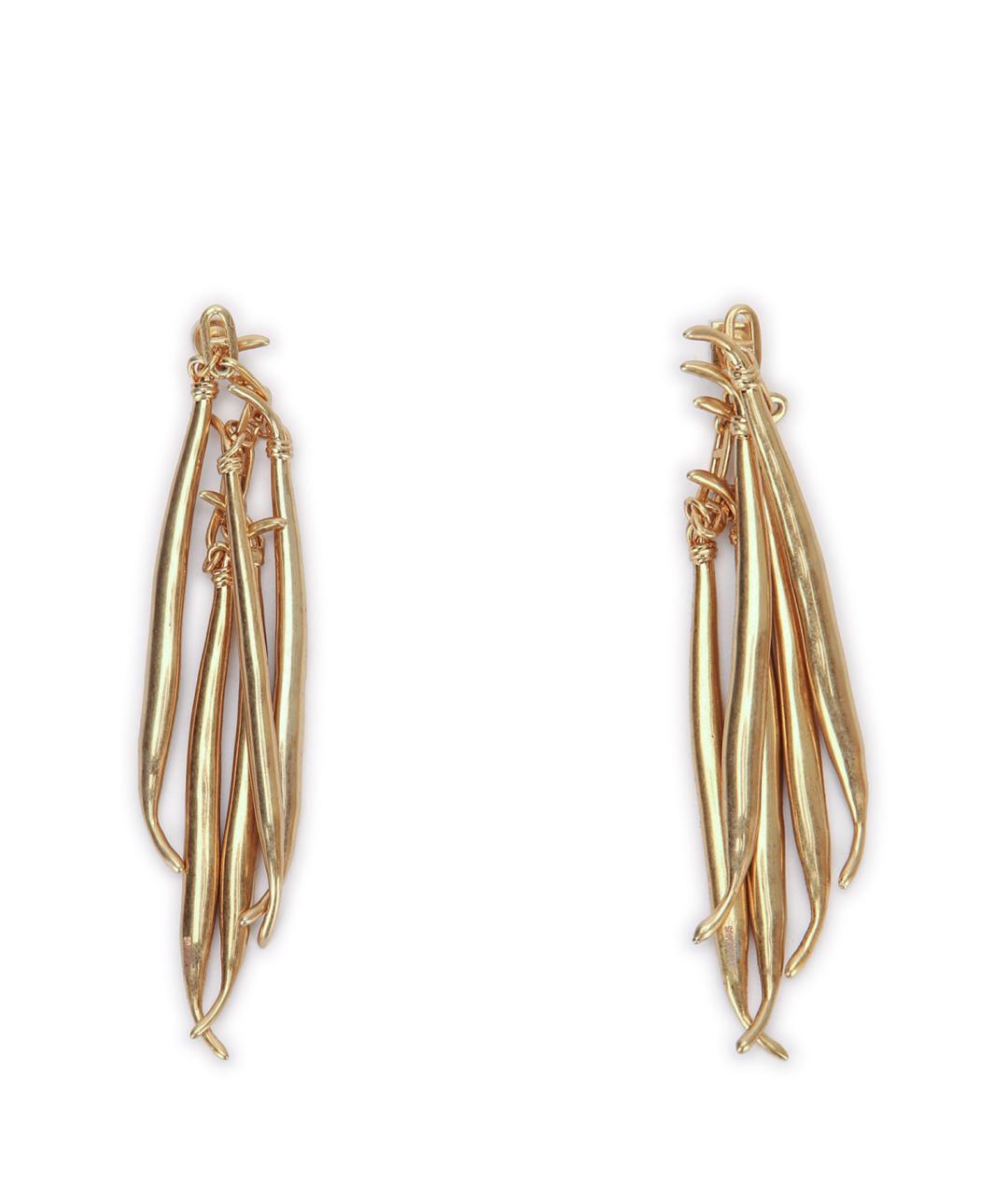 JACQUEMUS Золотые металлические серьги, фото 1