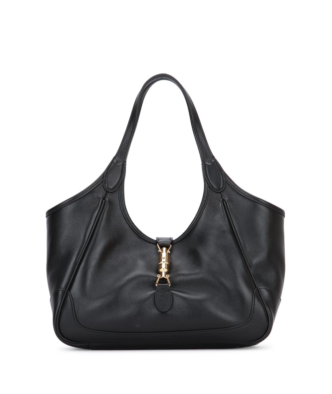 GUCCI Черная кожаная сумка тоут, фото 1