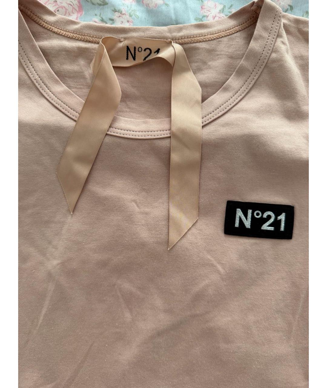NO. 21 Розовая хлопковая футболка, фото 2