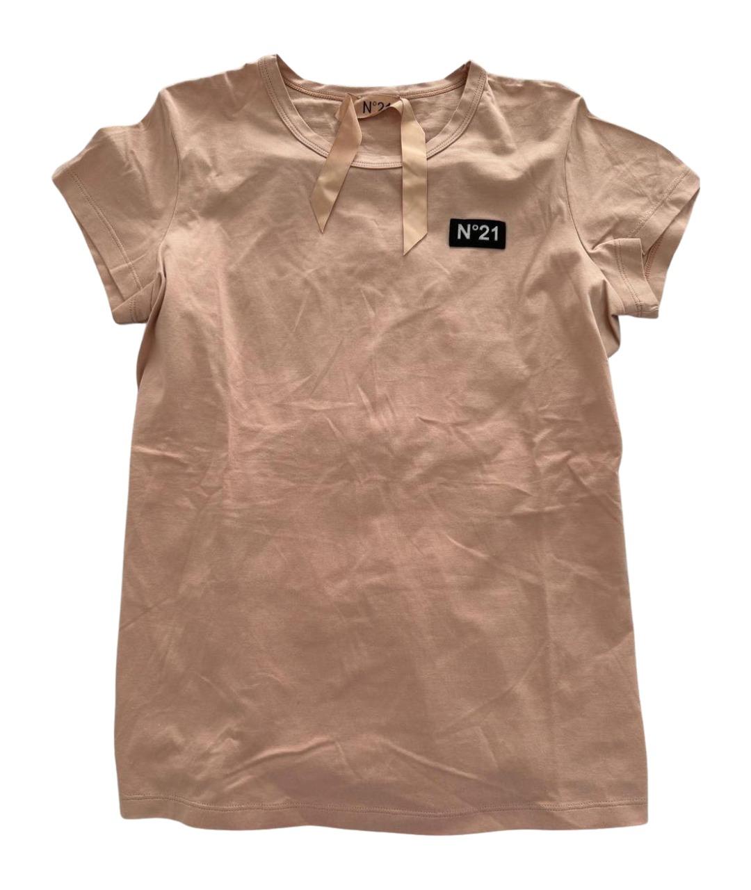 NO. 21 Розовая хлопковая футболка, фото 1